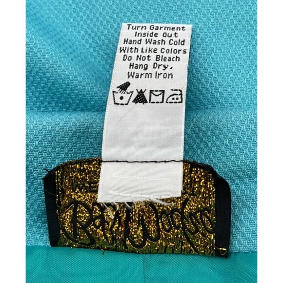 Bob Mackie Wearable Art Butterfly Embroidered Jacket Zip Front 3/4 Sleeves 2X - Picture 8 of 10